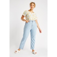 Denim Blue Tapered Cotton Jeans
