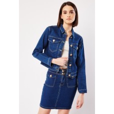 Denim Jacket And Skirt Set