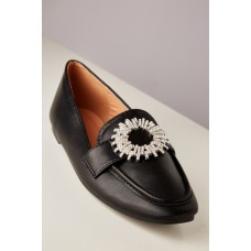 Diamante Encrusted Slip On Loafers