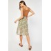 Ditsy Print Slit Front Skirt