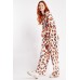 Encrusted Animal Print Top And Bottoms Set