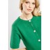 Encrusted Buttons Short Sleeve Top