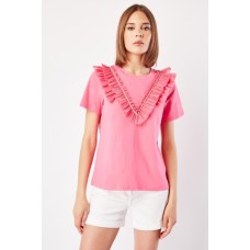 Encrusted Decorative Frill Top