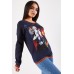 Encrusted Printed Sweatshirt