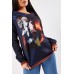 Encrusted Printed Sweatshirt