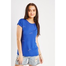 Encrusted Printed T-Shirt