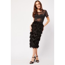 Eyelash Midi Skirt