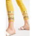 Faux Mirror Sequin Embriored Trousers