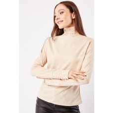 Faux Pearl Textured Top