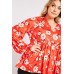 Floral Bell Long Sleeve Blouse