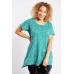 Floral Pattern Dip Hem Top