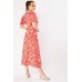 Floral Pattern Wrap Maxi Dress