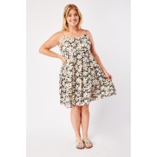 Floral Strappy Tiered Dress