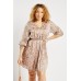 Floral Tie Up Waist Mini Dress