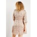 Floral Tie Up Waist Mini Dress