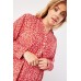 Flower Print Smock Buttoned Dress