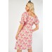 Front Knot Short Sleeve Mini Dress