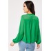 Gathered Panel Long Sleeve Blouse