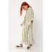 Geo Printed Open Front Longline Kimono