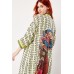 Geo Printed Open Front Longline Kimono
