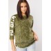 Graphic Print Sleeve Sweater