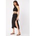 Halter Neck Crop Top And Skirt Set
