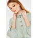 High Neck Buttoned Long Line Top