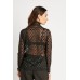High Neck Mesh Blouse