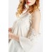 Lace Insert Cold Shoulder Top