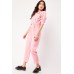 Lapel Collar Cotton Utility Jumpsuit