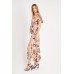 Large Flower Print Maxi Dress