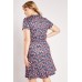 Leaf Print Mini Dress