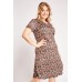 Leaf Print Mini Dress