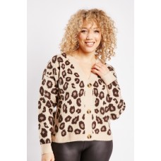 Leopard Pattern Loose Fit Cardigan