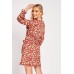 Long Sleeve Vintage Print Dress