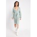 Low Plunge Wrap Knit Dress