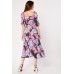 Mixed Print Square Neck Dress