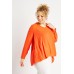 Pleated Panel V-Neck Blouse