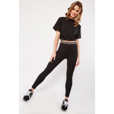 Printed Elasticated Band Top And Leggings Set