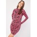 Printed Gathered Panel Dress