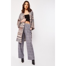Printed Kimono And Trousers Set