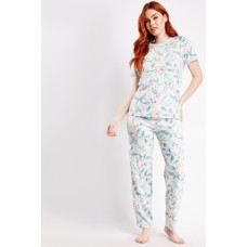 Printed Pyjama Top And Trousers Set