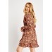 Printed Ruffle Tea Dress