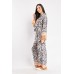 Printed Sateen Blouse And Trousers Set