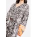 Printed Sateen Blouse And Trousers Set