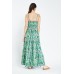 Printed Strappy Wrap Maxi Dress