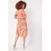 Puff Short Sleeve Printed Dress