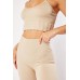 Ribbed Crop Top And Shorts Set