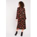 Rose Pattern Midi Dress