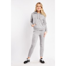 Speckled Knit Hoodie And Trousers Set